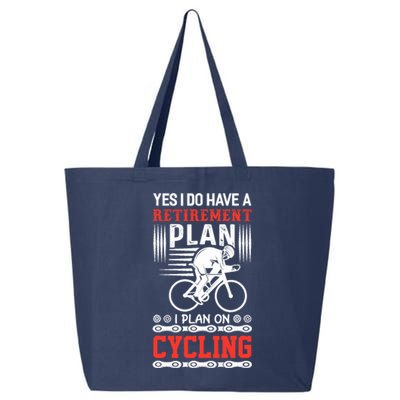 Funny Bicycle Retirement Plan Cycling 25L Jumbo Tote