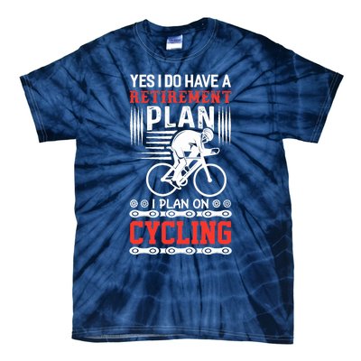 Funny Bicycle Retirement Plan Cycling Tie-Dye T-Shirt