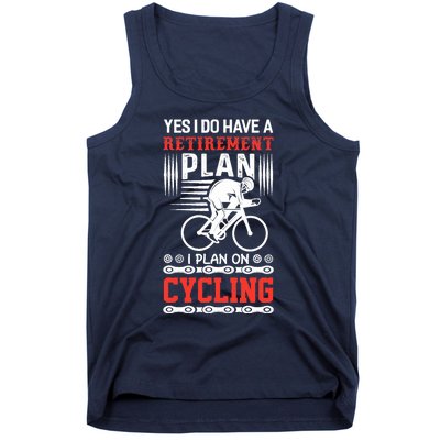 Funny Bicycle Retirement Plan Cycling Tank Top