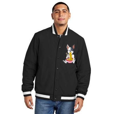 French Bulldog Ramen Insulated Varsity Jacket