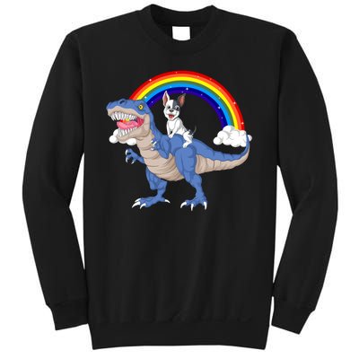 French Bulldog Riding Dinosaur Sweatshirt