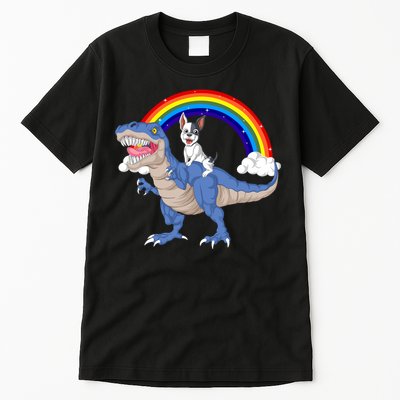 French Bulldog Riding Dinosaur Tall T-Shirt