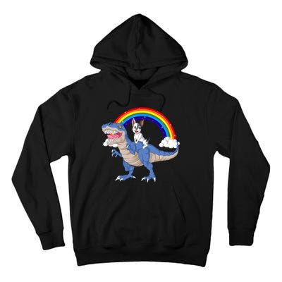 French Bulldog Riding Dinosaur Tall Hoodie