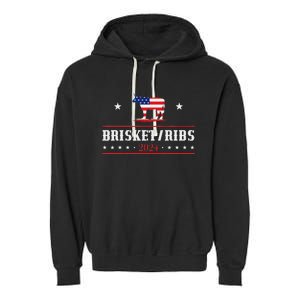 Funny Brisket Ribs 24 Brisket Ribs 2024 Garment-Dyed Fleece Hoodie