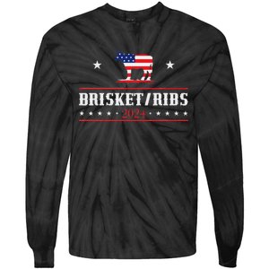 Funny Brisket Ribs 24 Brisket Ribs 2024 Tie-Dye Long Sleeve Shirt