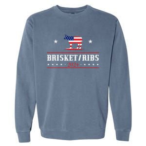 Funny Brisket Ribs 24 Brisket Ribs 2024 Garment-Dyed Sweatshirt