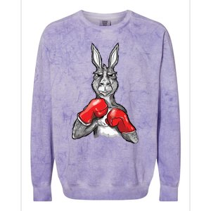 Funny Boxing Roger Humor Sport Kangaroo Colorblast Crewneck Sweatshirt