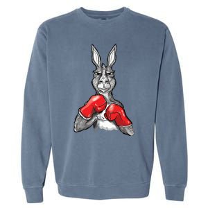 Funny Boxing Roger Humor Sport Kangaroo Garment-Dyed Sweatshirt