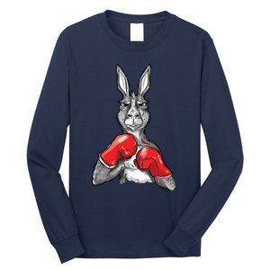 Funny Boxing Roger Humor Sport Kangaroo Long Sleeve Shirt