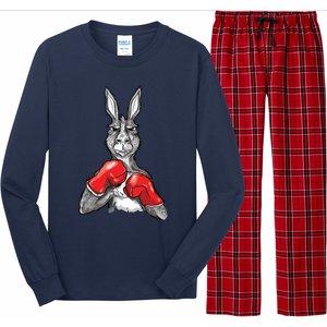 Funny Boxing Roger Humor Sport Kangaroo Long Sleeve Pajama Set