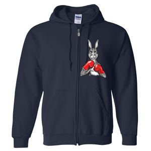 Funny Boxing Roger Humor Sport Kangaroo Full Zip Hoodie