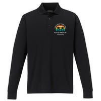 Funny Beach Retirement Party Legend Has Retired Performance Long Sleeve Polo