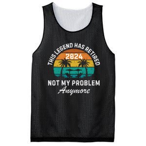 Funny Beach Retirement Party Legend Has Retired Mesh Reversible Basketball Jersey Tank