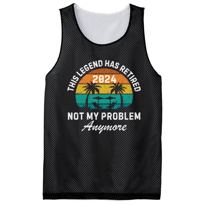 Funny Beach Retirement Party Legend Has Retired Mesh Reversible Basketball Jersey Tank