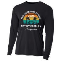 Funny Beach Retirement Party Legend Has Retired Cooling Performance Long Sleeve Crew