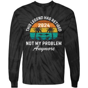 Funny Beach Retirement Party Legend Has Retired Tie-Dye Long Sleeve Shirt