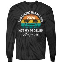 Funny Beach Retirement Party Legend Has Retired Tie-Dye Long Sleeve Shirt