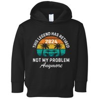 Funny Beach Retirement Party Legend Has Retired Toddler Hoodie