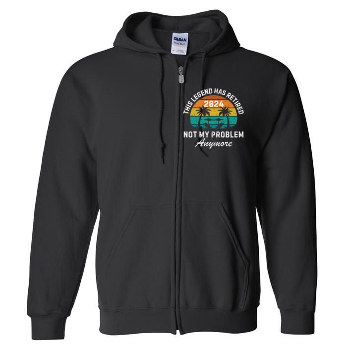 Funny Beach Retirement Party Legend Has Retired Full Zip Hoodie