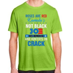 Funny Biden Roses Are Red Kamala Not Black Joe Adult ChromaSoft Performance T-Shirt