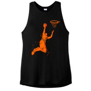 Funny Basketball Retro Fathers Day Dad Papa Uncle Great Gift Ladies PosiCharge Tri-Blend Wicking Tank