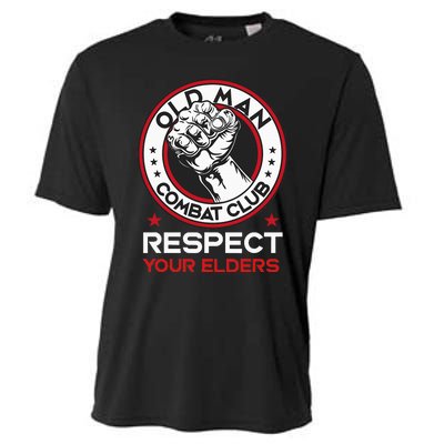 Funny Bjj Respect Your Elders Old Man Combat Club Mma Cooling Performance Crew T-Shirt