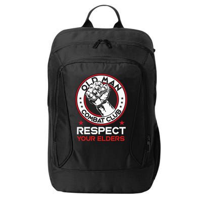 Funny Bjj Respect Your Elders Old Man Combat Club Mma City Backpack