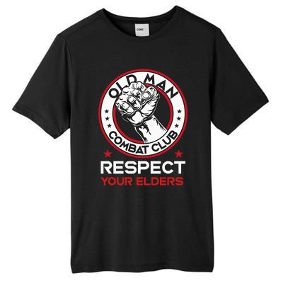 Funny Bjj Respect Your Elders Old Man Combat Club Mma Tall Fusion ChromaSoft Performance T-Shirt