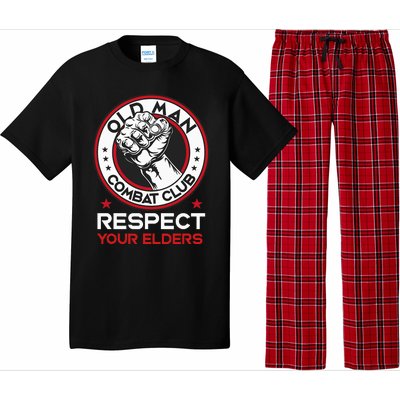 Funny Bjj Respect Your Elders Old Man Combat Club Mma Pajama Set