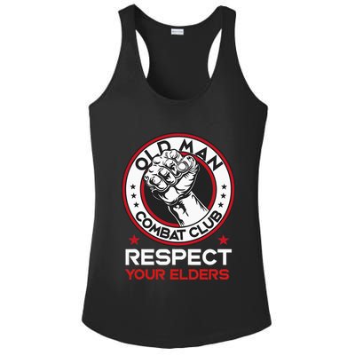 Funny Bjj Respect Your Elders Old Man Combat Club Mma Ladies PosiCharge Competitor Racerback Tank