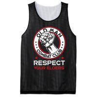 Funny Bjj Respect Your Elders Old Man Combat Club Mma Mesh Reversible Basketball Jersey Tank