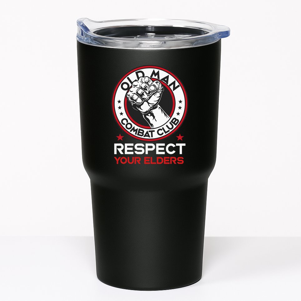 Funny Bjj Respect Your Elders Old Man Combat Club Mma Tumbler