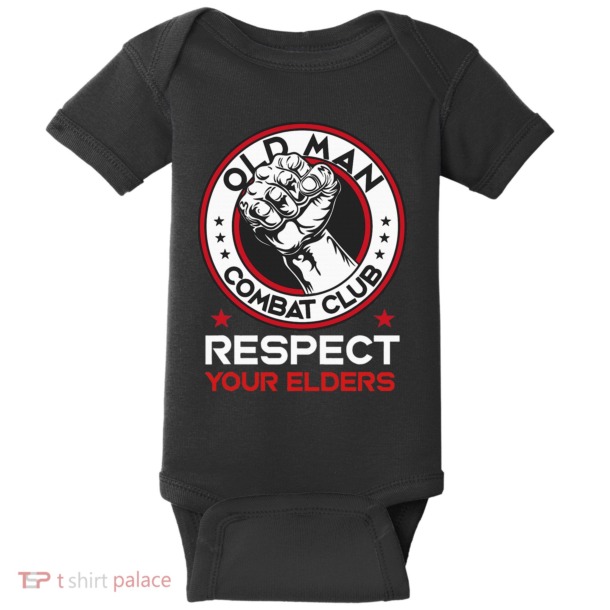 Funny Bjj Respect Your Elders Old Man Combat Club Mma Baby Bodysuit