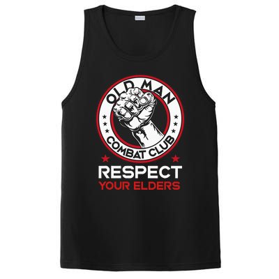 Funny Bjj Respect Your Elders Old Man Combat Club Mma PosiCharge Competitor Tank