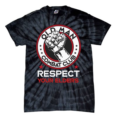 Funny Bjj Respect Your Elders Old Man Combat Club Mma Tie-Dye T-Shirt