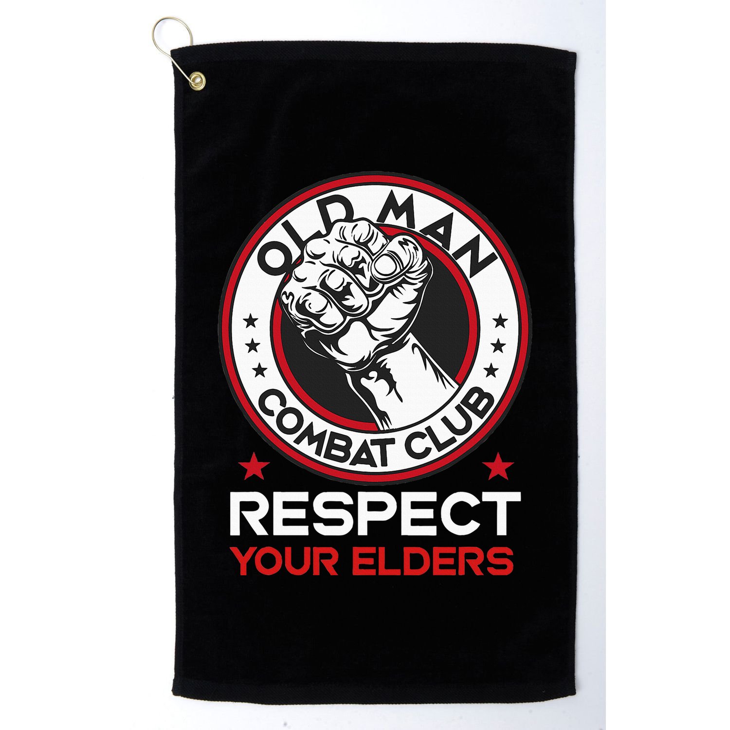 Funny Bjj Respect Your Elders Old Man Combat Club Mma Golf Towel