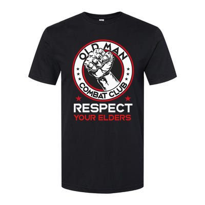 Funny Bjj Respect Your Elders Old Man Combat Club Mma Softstyle CVC T-Shirt