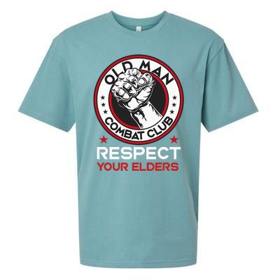 Funny Bjj Respect Your Elders Old Man Combat Club Mma Sueded Cloud Jersey T-Shirt