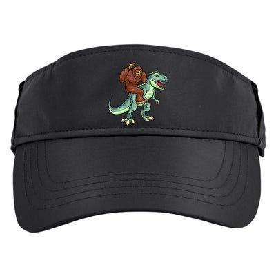 Funny Bigfoot Riding T Rex Funny Bigfoot Dinosaur Adult Drive Performance Visor