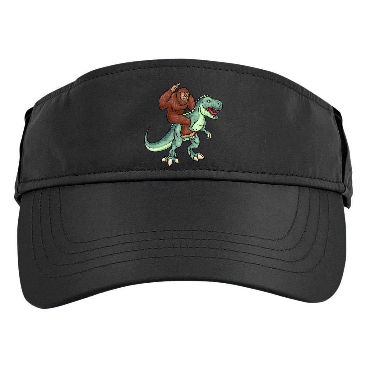 Funny Bigfoot Riding T Rex Funny Bigfoot Dinosaur Adult Drive Performance Visor