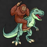 Funny Bigfoot Riding T Rex Funny Bigfoot Dinosaur Adult Drive Performance Visor