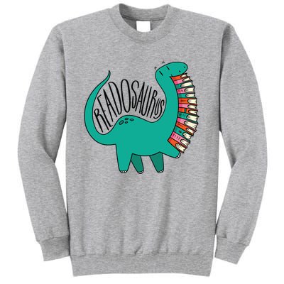 Funny Book Readosaurus Dinosaur Books Library Reading Lovers Tall Sweatshirt