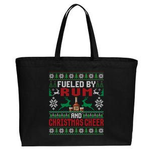 Fueled By Rum And Christmas Cheer Ing Xmas Party Meaningful Gift Cotton Canvas Jumbo Tote