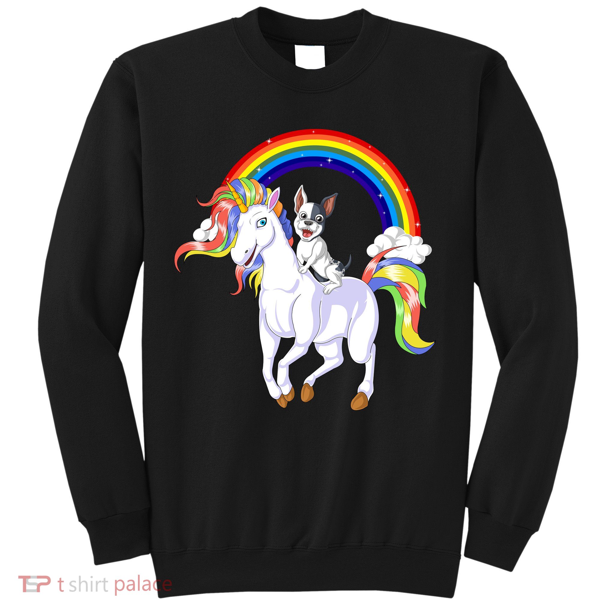 French Bulldog Riding Unicorn Sweatshirt