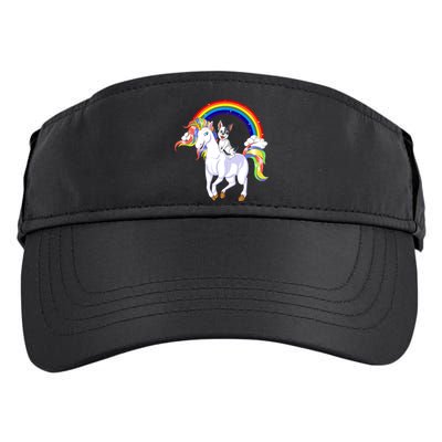 French Bulldog Riding Unicorn Adult Drive Performance Visor