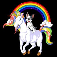French Bulldog Riding Unicorn Baby Bodysuit