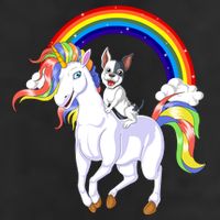 French Bulldog Riding Unicorn Golf Towel