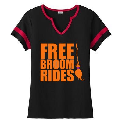 Free Broom Rides Ladies Halftime Notch Neck Tee