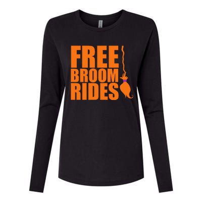 Free Broom Rides Womens Cotton Relaxed Long Sleeve T-Shirt