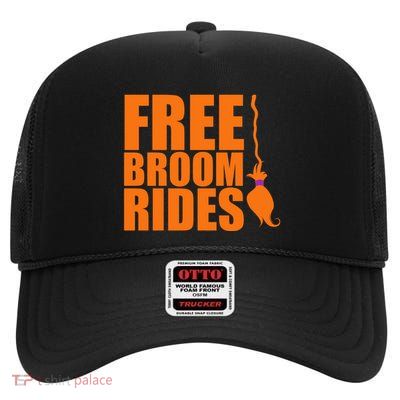 Free Broom Rides High Crown Mesh Back Trucker Hat